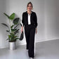 🌸 Topuri cu fermoar la rever pentru femei ＆ Set de pantaloni 2 piese
