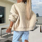Culoare solidă vrac gros cald Bomber Jacket