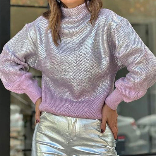 📦Pulover trendy cu mânecă lungă și guler Turtleneck pentru femei