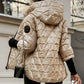 ✈️Livrare gratuită✈️S-3XL❄️Jachetă de bumbac patchwork cu glugă pentru femei