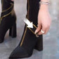 Pointed Toe Chunky Heel Knee High Boots✨
