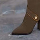 Pointed Toe Chunky Heel Knee High Boots✨