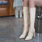 Pointed Toe Chunky Heel Knee High Boots✨