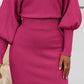 💖Rochie tricotată elegantă, set din două piese