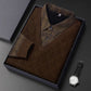 M-4XL👔Pulover tricotat cu două piese cu rever pentru bărbați