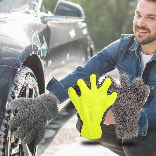 💚 Cumpărați 1, primiți 1 GRATUIT! 💚 Mănuși de spălătorie auto cu cinci degete, față-verso