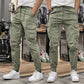 👖 Pantaloni Cargo cu talie elastică și cordon pentru bărbați cu mai multe buzunare