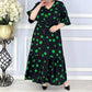 Elegant V-neck polka dot plus dimensiunea rochie
