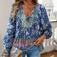 💖VÂNZARE ÎN ULTIMA ZI 50% REDUCERE💖Moda femeilor imprimate v-Neck Long Sleeve Shirt