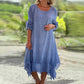 💕Rochie elegantă de culoare solidă pentru femei de culoare solidă rotundă cu gât liber