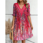 💕2025💕Femeii V-Neck Flowy Mini rochie