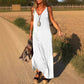 【S-4XL】Femeie Maxi Cami Rochie cu decolteu