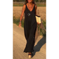 【S-4XL】Femeie Maxi Cami Rochie cu decolteu