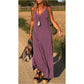 【S-4XL】Femeie Maxi Cami Rochie cu decolteu