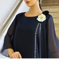 🌸✨【S-4XL】 Rochie din plasă pentru femei cu decolteu rotund și accente florale