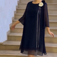 🌸✨【S-4XL】 Rochie din plasă pentru femei cu decolteu rotund și accente florale