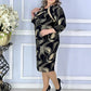 🌹Rochie Elegantă Mirela – croi clasic, imprimeu rafinat