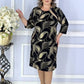 🌹Rochie Elegantă Mirela – croi clasic, imprimeu rafinat