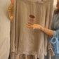 Set bluză cu croială lejeră și pantaloni cu picior lat imprimați cu flori pentru femei