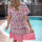 🌸 Rochie cu decolteu în V în stil Boho Resort