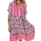 🌸 Rochie cu decolteu în V în stil Boho Resort