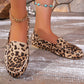 Mocasini de modă pentru femei cu imprimare de leopard Patchwork