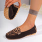 Mocasini de modă pentru femei cu imprimare de leopard Patchwork