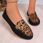 Mocasini de modă pentru femei cu imprimare de leopard Patchwork