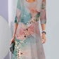 Rochie de damă, elegantă, cu imprimeu floral, cu o formă lejeră