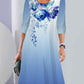 Rochie de damă, elegantă, cu imprimeu floral, cu o formă lejeră