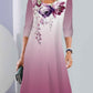 Rochie de damă, elegantă, cu imprimeu floral, cu o formă lejeră