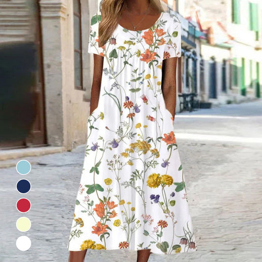 Rochie maxi cu imprimeu floral pentru femei