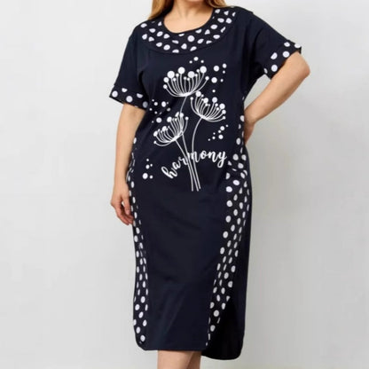 Ofertă limitată în timp👗 Rochie maxi cu buline imprimate