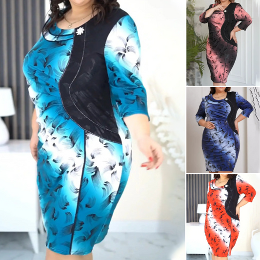🔥👗Rochii elegante de damă cu mâneci lungi și talie gradient