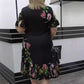 👗Imprimat Elegant Plus Dimensiune Rochie Ruffle
