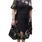 👗Imprimat Elegant Plus Dimensiune Rochie Ruffle