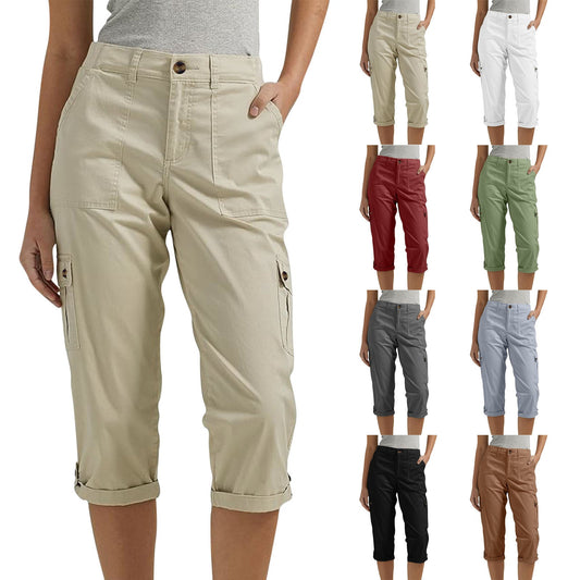🔥Pantaloni scurți casual pentru femei cu buzunare multiple