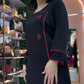 👗Set din două piese de top și fustă negru elegant pentru femei