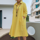 Rochie casual de culoare solidă pentru femei cu buzunare convenabile