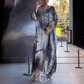🔥 REDUCERE SPECIALĂ! 🔥 Rochie elegantă din șifon cu imprimeu marmorat