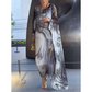 🔥 REDUCERE SPECIALĂ! 🔥 Rochie elegantă din șifon cu imprimeu marmorat