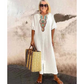 Rochie casual lejeră pentru femei, din bumbac și in