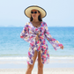 🏖️ Set costum de baie multicolor pentru femei – 3 piese🌈