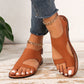 👡Încălțăminte damă, sandale plate casual cu inel pentru deget.👡