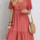 40% Reducere Numai Astăzi!👚💃Vara vrac Casual Ruffle Tiered rochie cu mâneci scurte