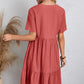 40% Reducere Numai Astăzi!👚💃Vara vrac Casual Ruffle Tiered rochie cu mâneci scurte