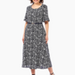Rochie maxi elegantă imprimată cu curea