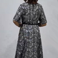 Rochie maxi elegantă imprimată cu curea