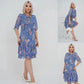 🎉 Super ofertă de vară!👗 Rochie elegantă plisată cu mânecă scurtă și lungă