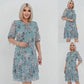 🎉 Super ofertă de vară!👗 Rochie elegantă plisată cu mânecă scurtă și lungă